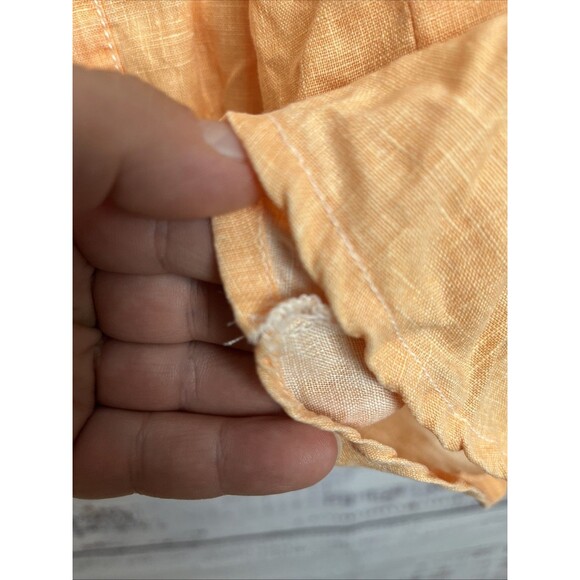 Tommy Bahama Shirt Mens Medium Relax Fit Orange Long Sleeve Button Up 100% Linen - Picture 14 of 14